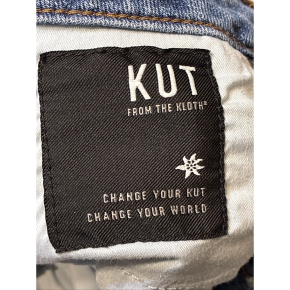 Kut From the Kloth Jeans Women's Size 4 Blue Reese Ankle Straight Leg Grunge - Picture 11 of 13